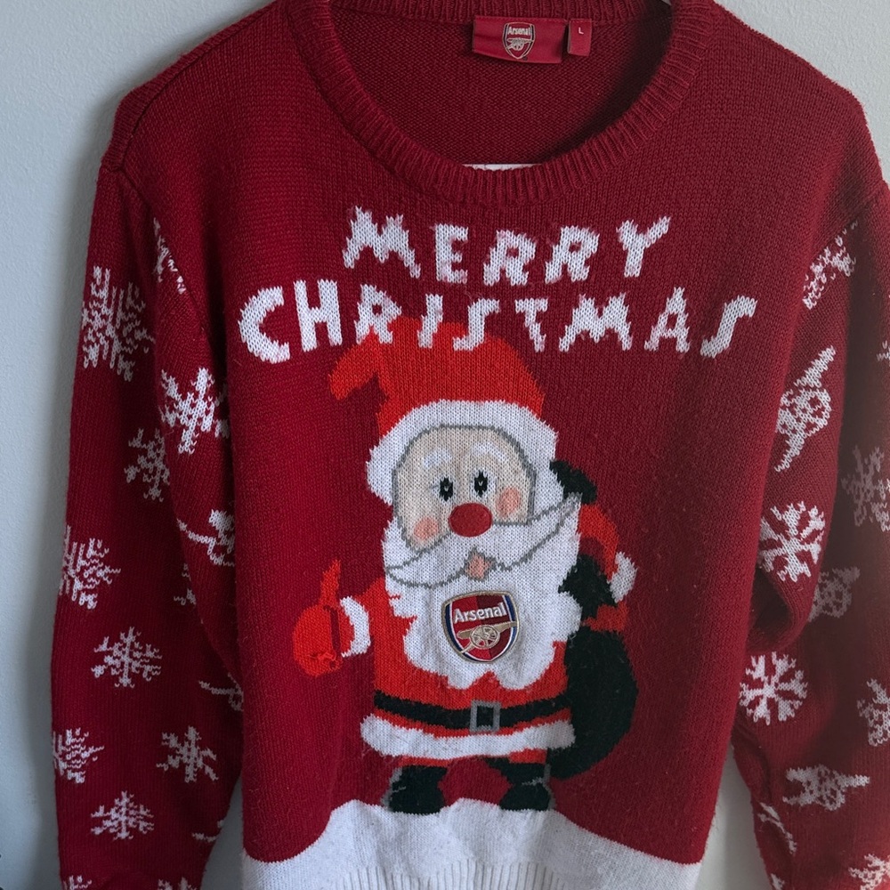 Arsenal Gunners Red Christmas Sweater for Men